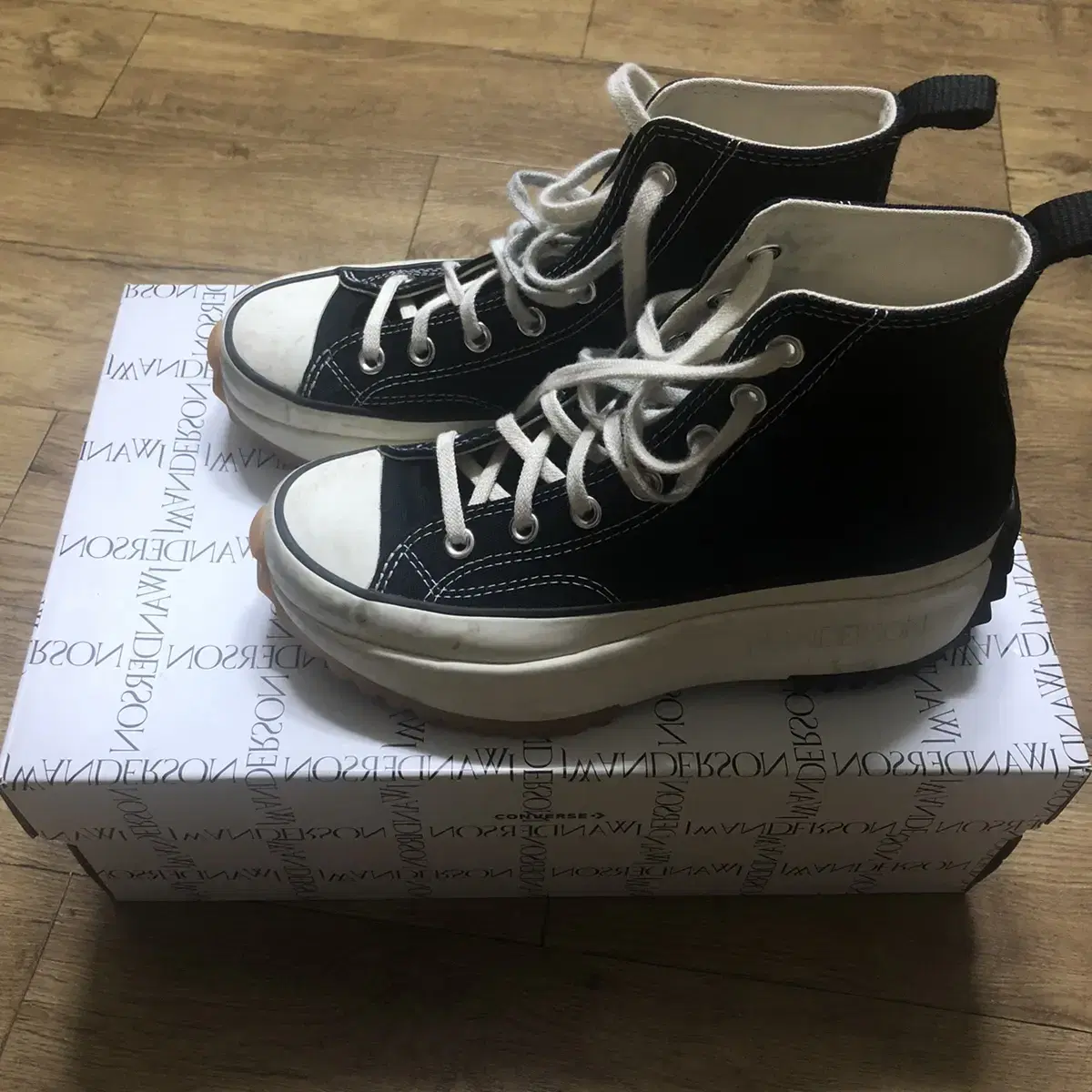 런스타 하이크 블랙 Converse X Jw Anderson